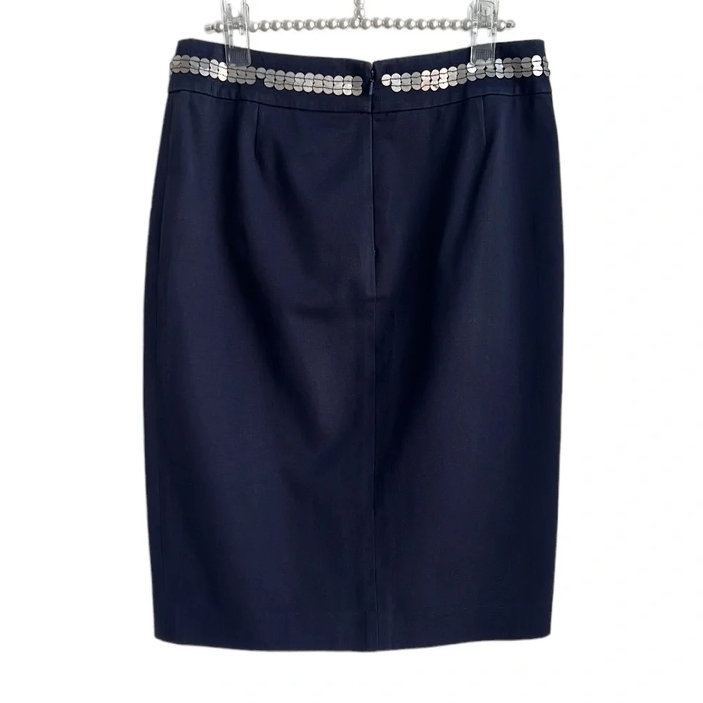 Tory Burch Navy Pencil Skirt